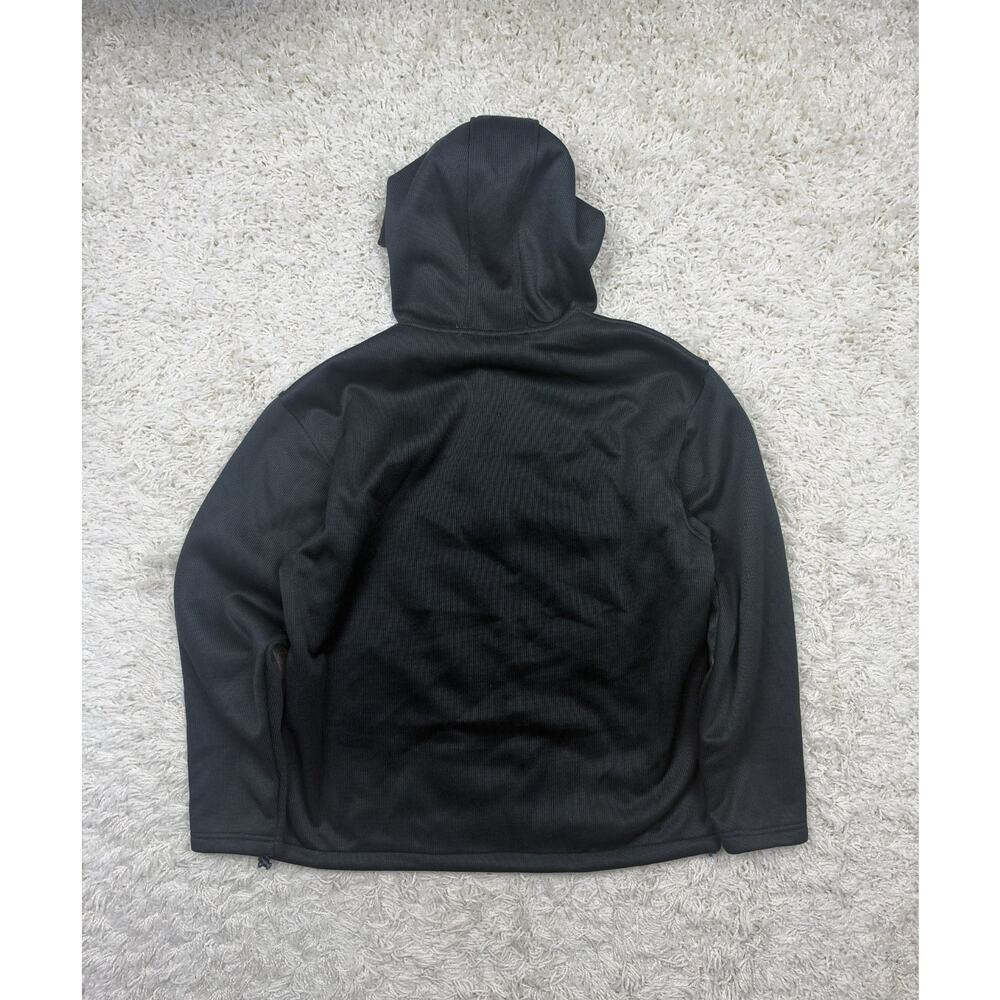 New Balance Fleece Lined Hoodie Jacket Mens XL Black Blue Full Zip Sweater Knit - Picture 7 of 10